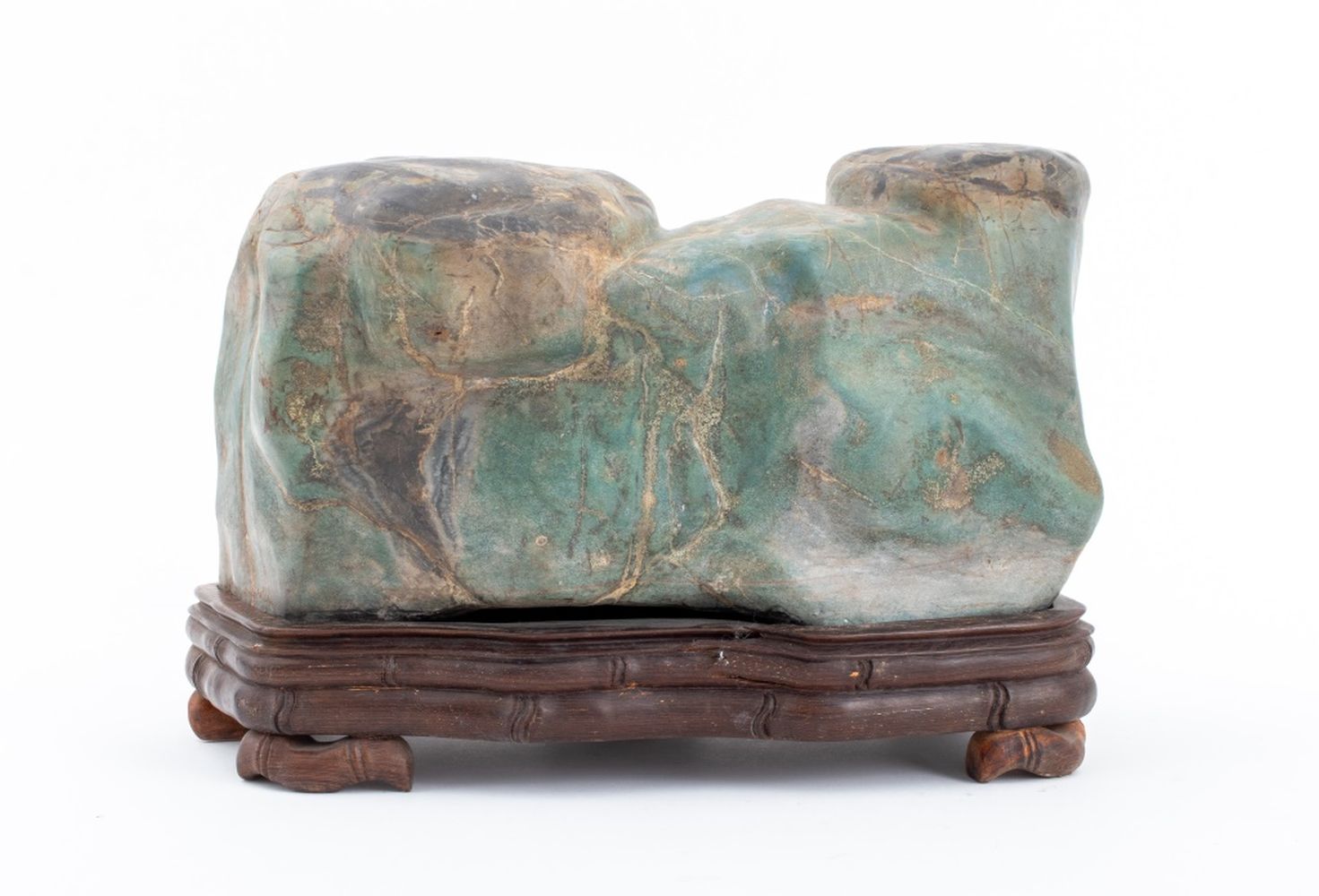 CHINESE GREEN JASPER SCHOLAR STONE 360056