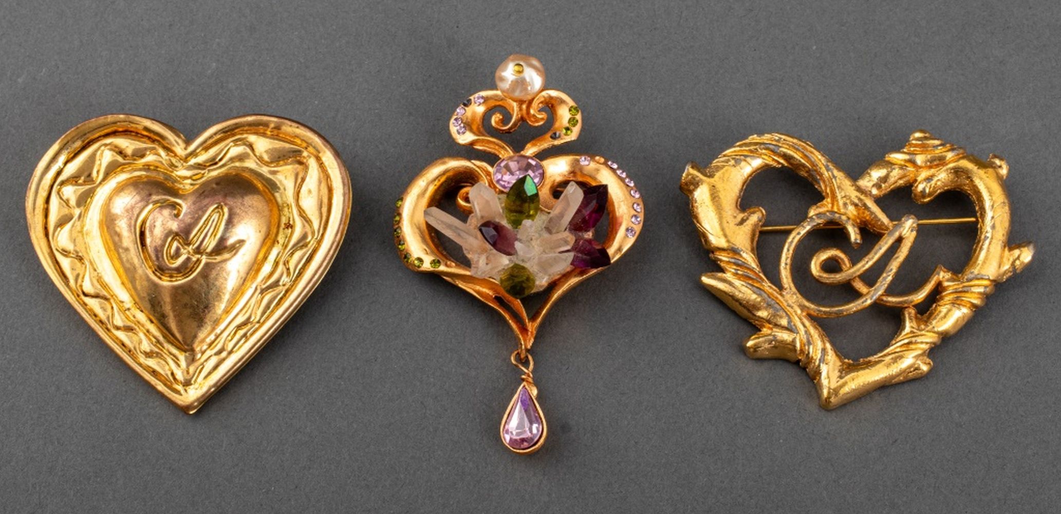 CHRISTIAN LACROIX GOLD-TONE HEART