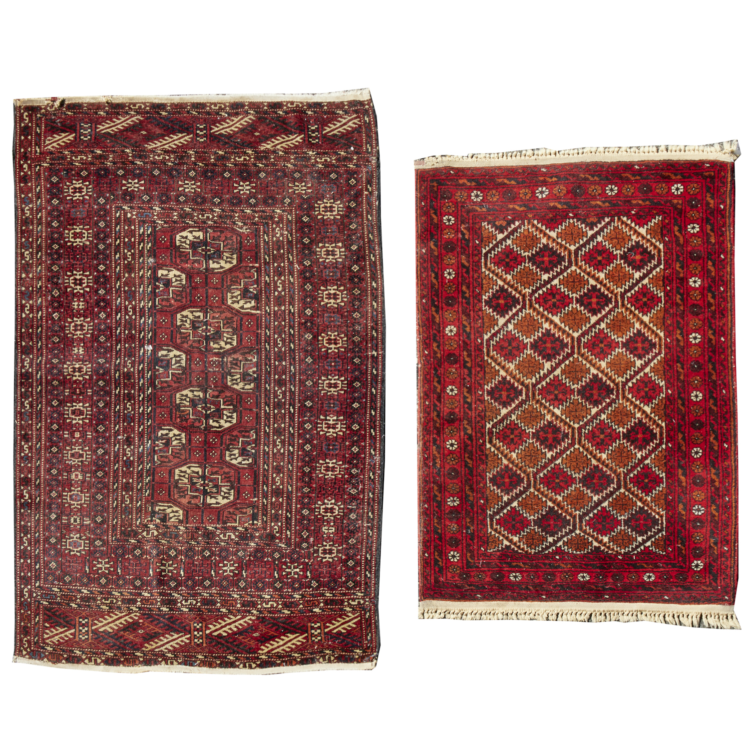 (2) TURKOMAN AND CAUCASIAN RUGS