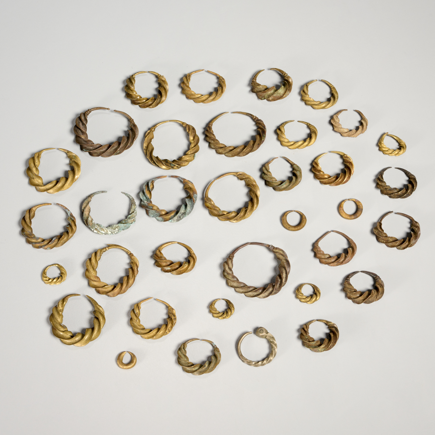 FULANI PEOPLES, COLLECTION BRASS EARRINGS