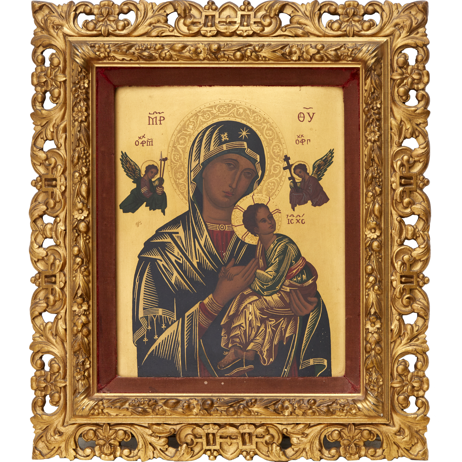 GREEK ICON OUR LADY OF PERPETUAL 36021d