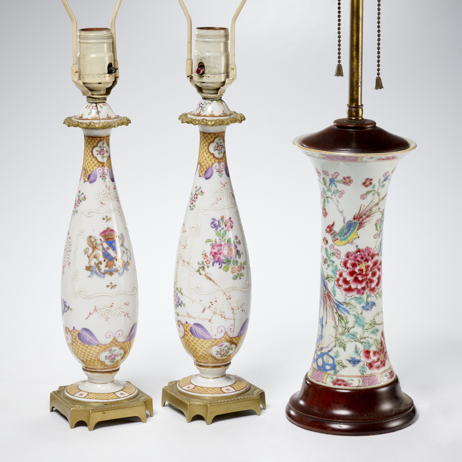 CHINESE EXPORT STYLE LAMPS, PARISH