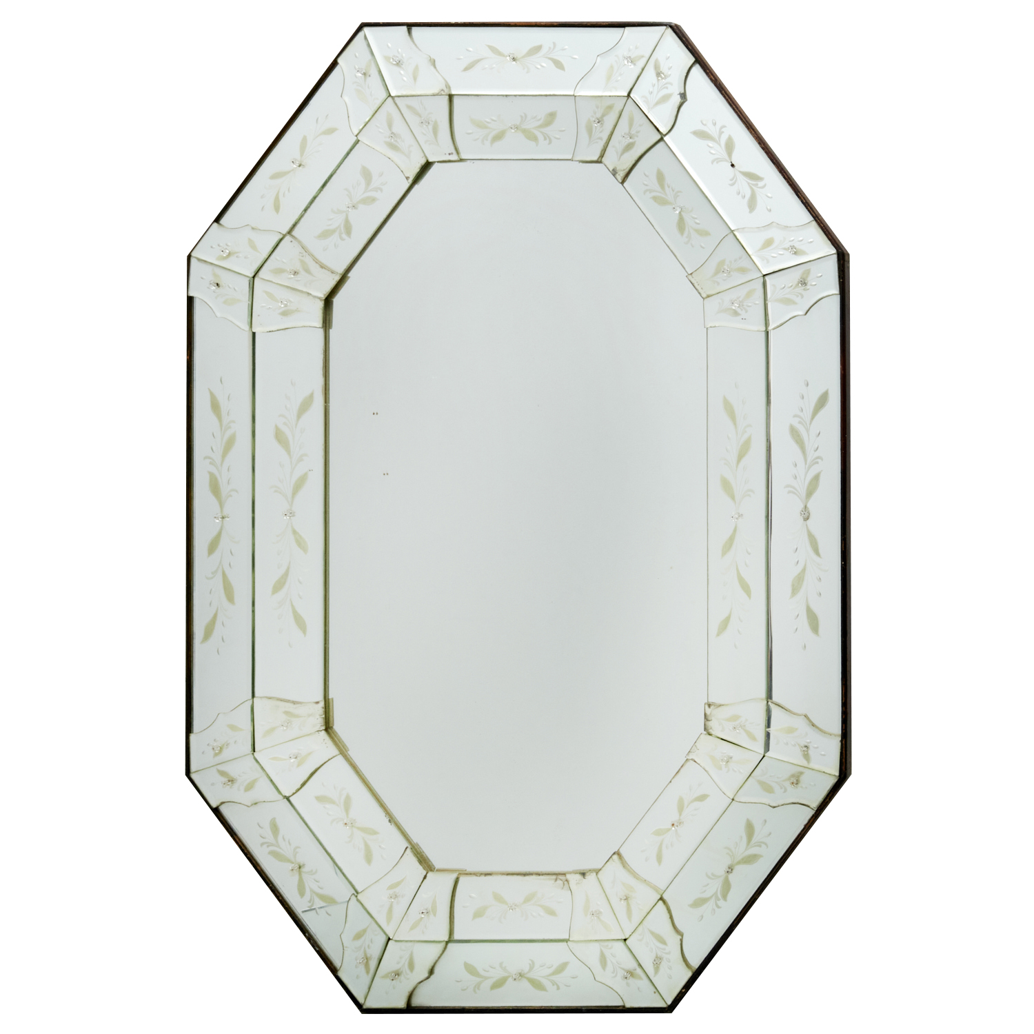 OLD VENETIAN STYLE OCTAGONAL MIRROR