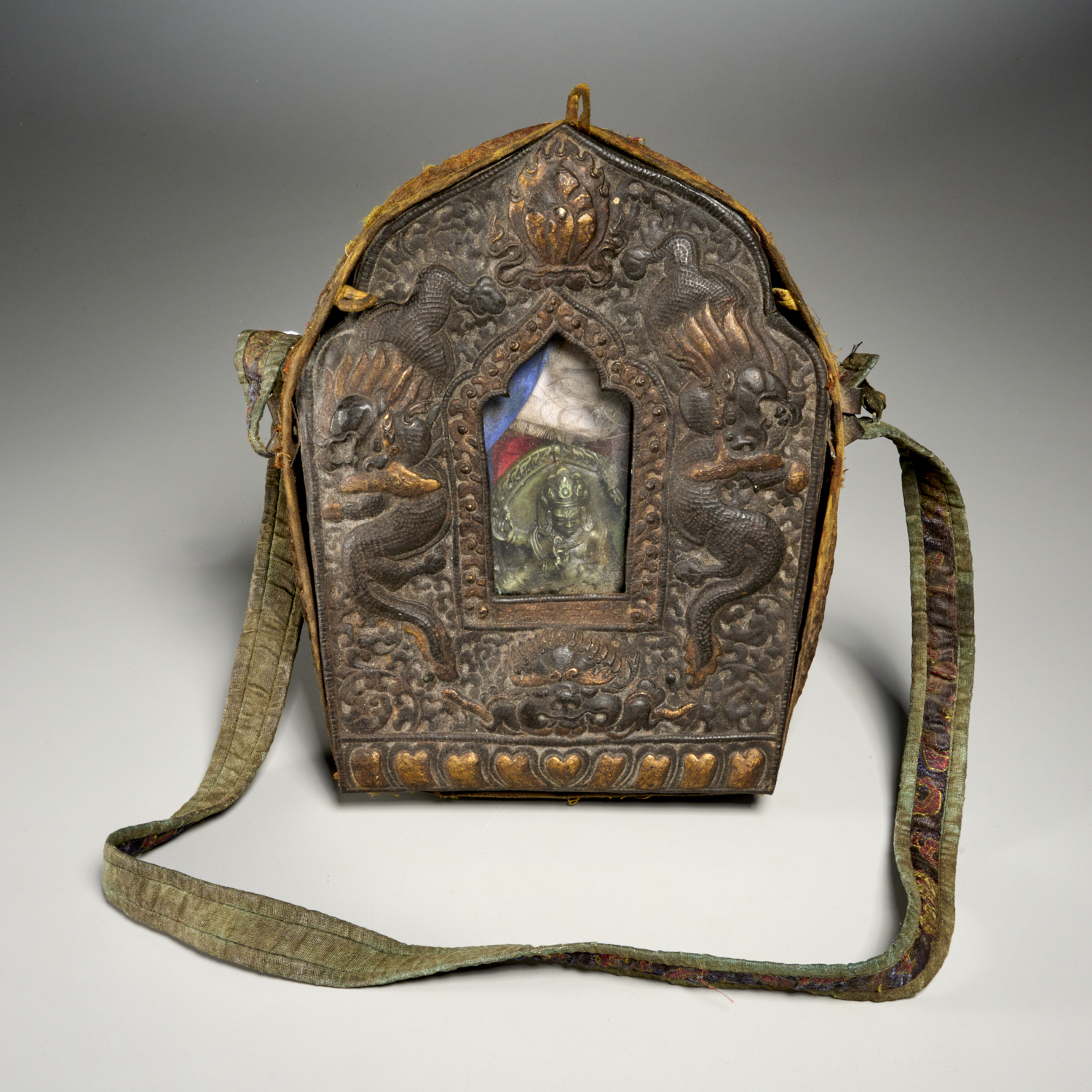 LARGE TIBETAN GHAU PORTABLE SHRINE