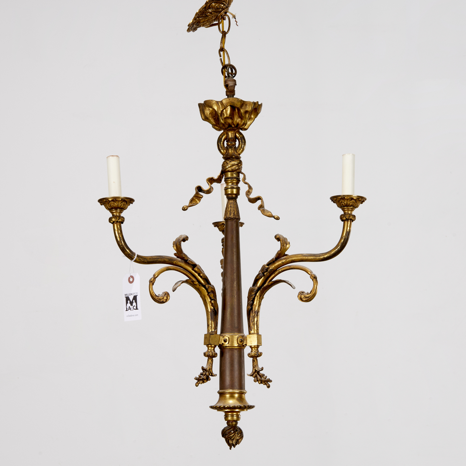 THIEBAUT FRERES, GILT BRONZE CHANDELIER,