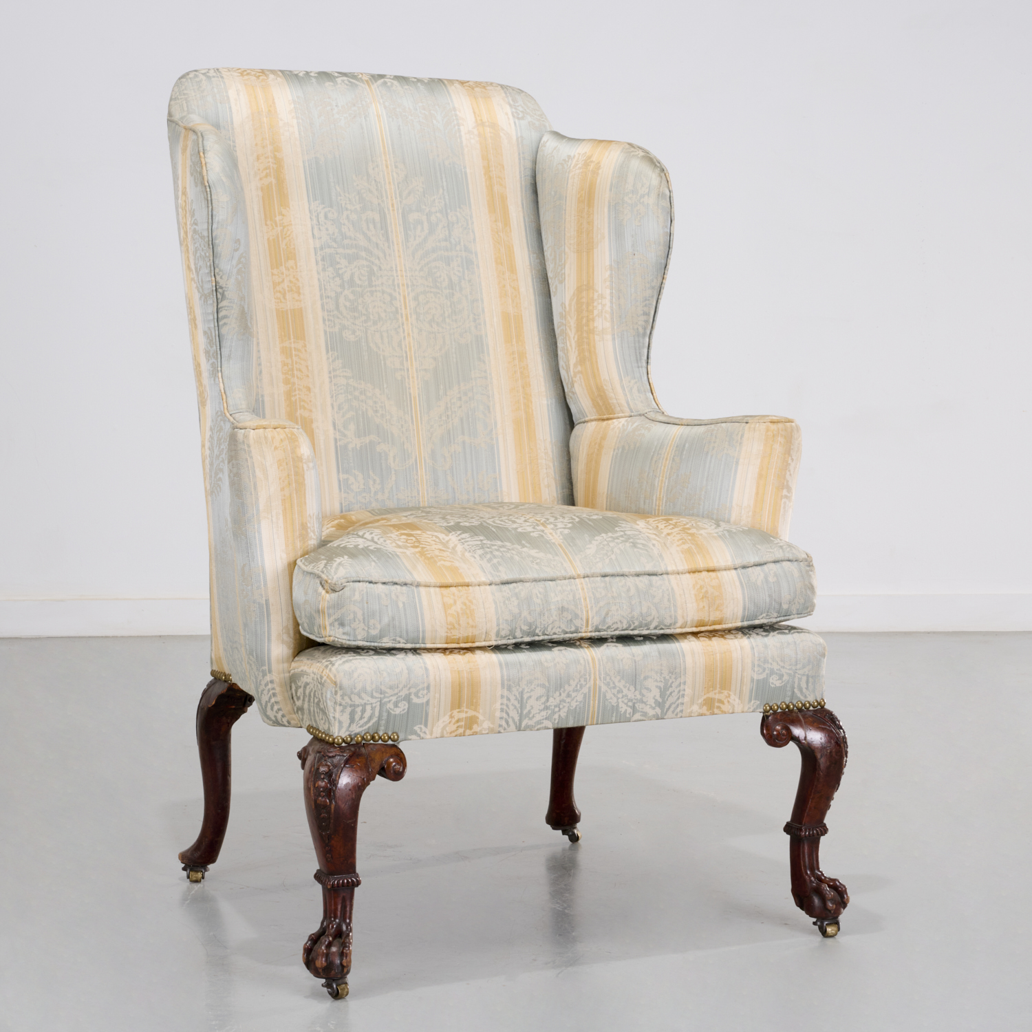 GEORGE II MAHOGANY WING CHAIR  360407