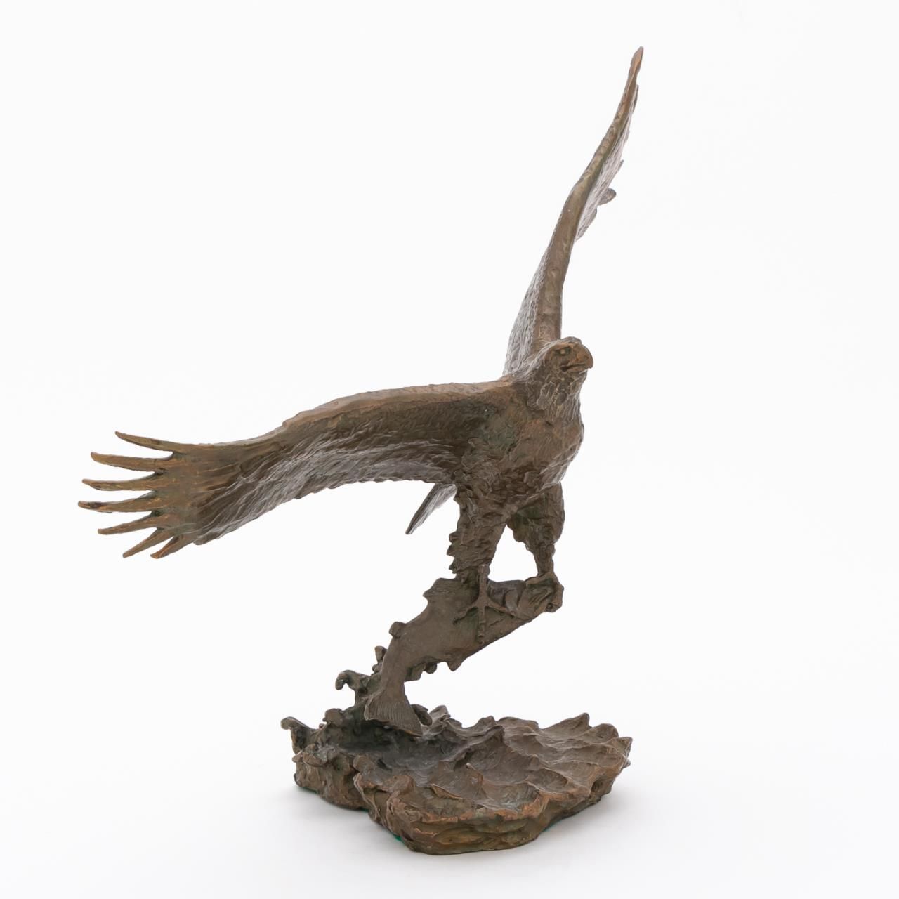 MARK HOPKINS EAGLE BRONZE SCULPTURE  35dd18