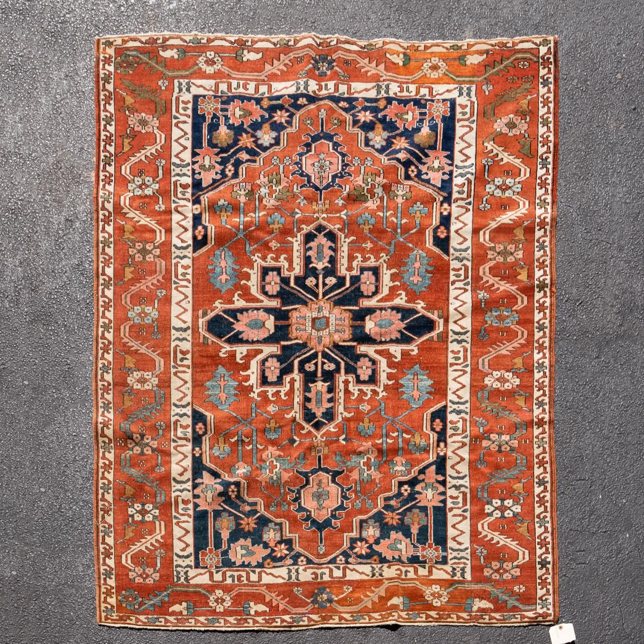 ANTIQUE SERAPI HANDWOVEN CARPET  35dd27