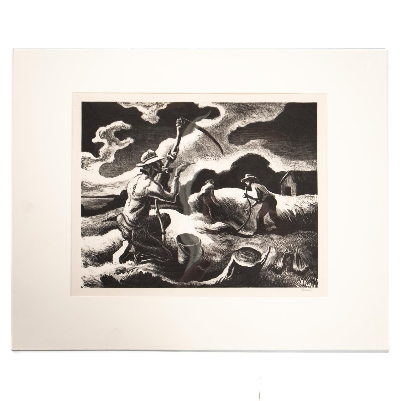 THOMAS HART BENTON WPA STYLE LITHOGRAPH  35dd38