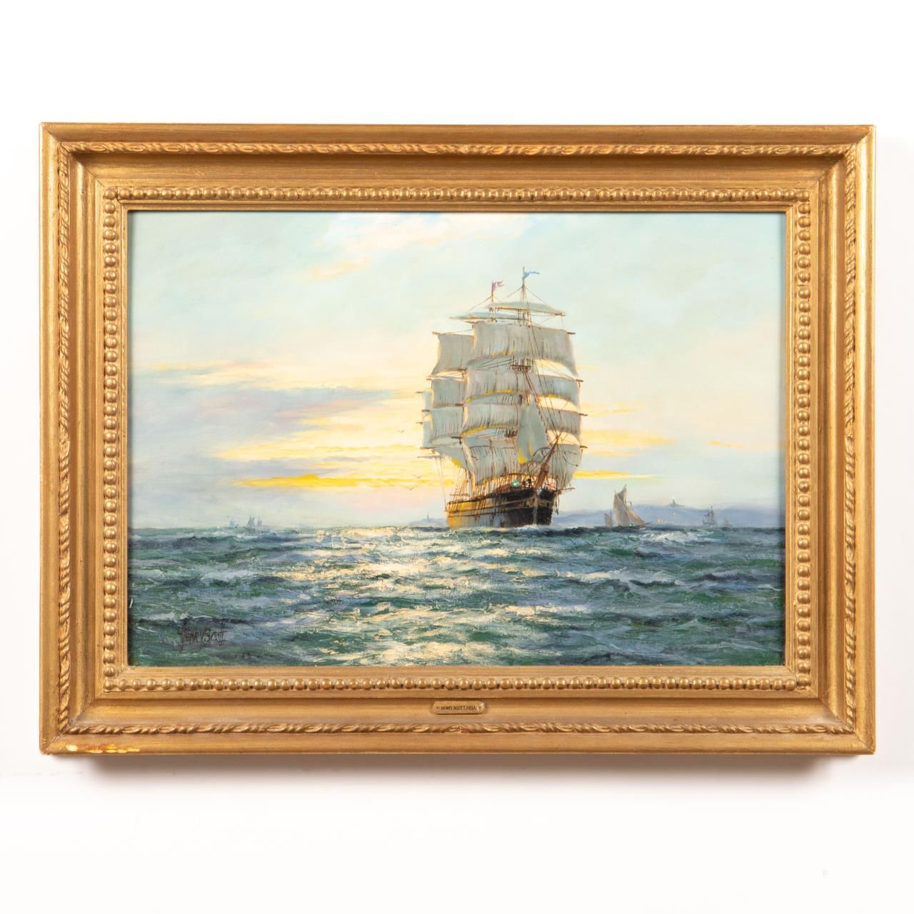 HENRY SCOTT NAUTICAL SCENE OIL  35dd4d