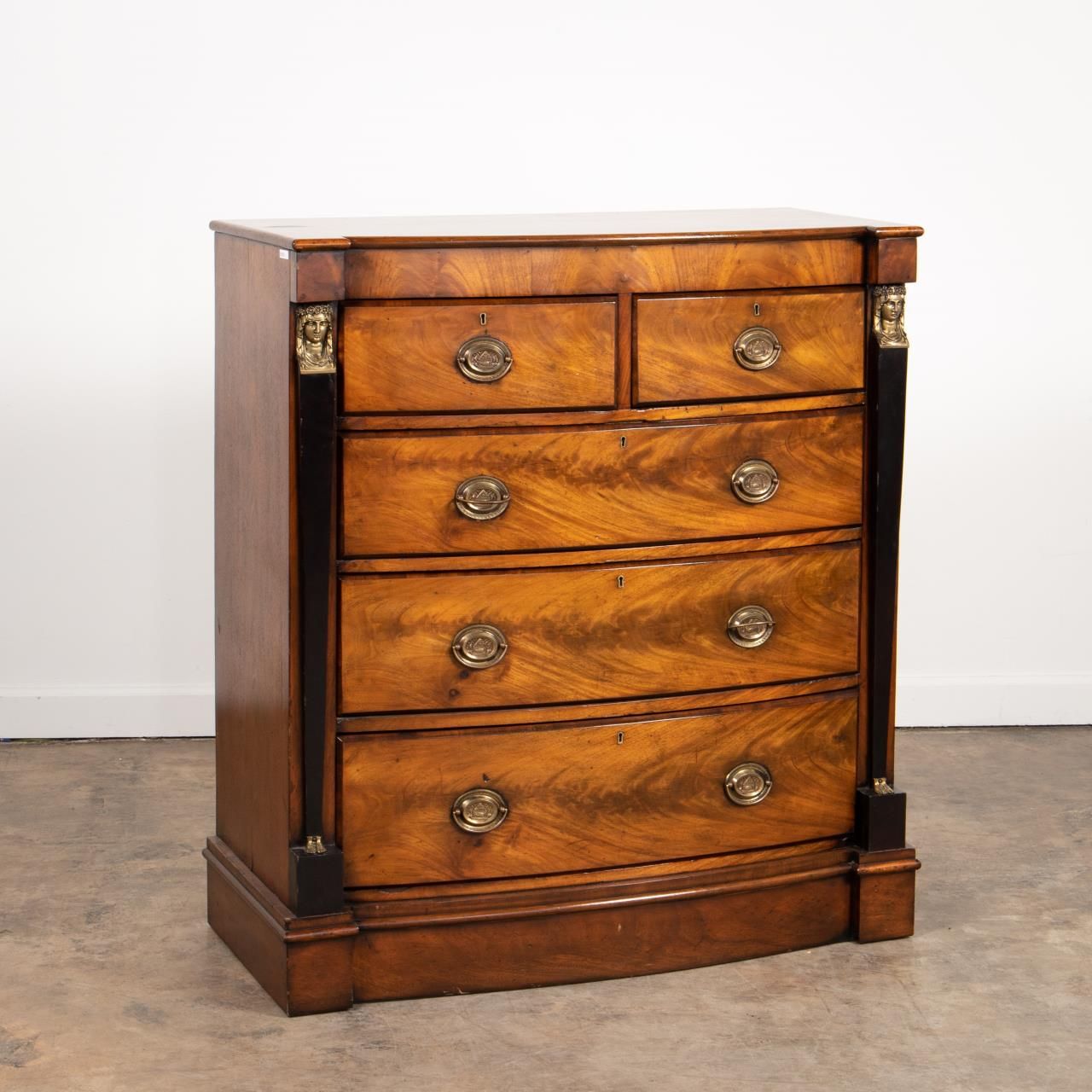 EMPIRE STYLE MOUNTED MAHOGANY CHEST 35dd5a