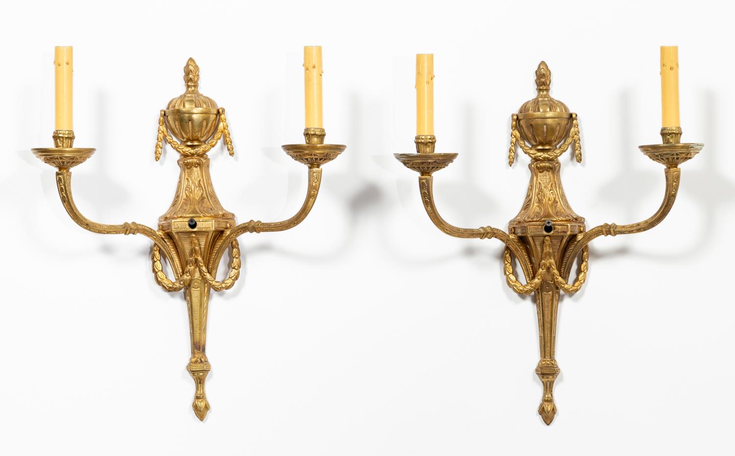 PAIR LOUIS XVI STYLE GILT BRONZE 35de22