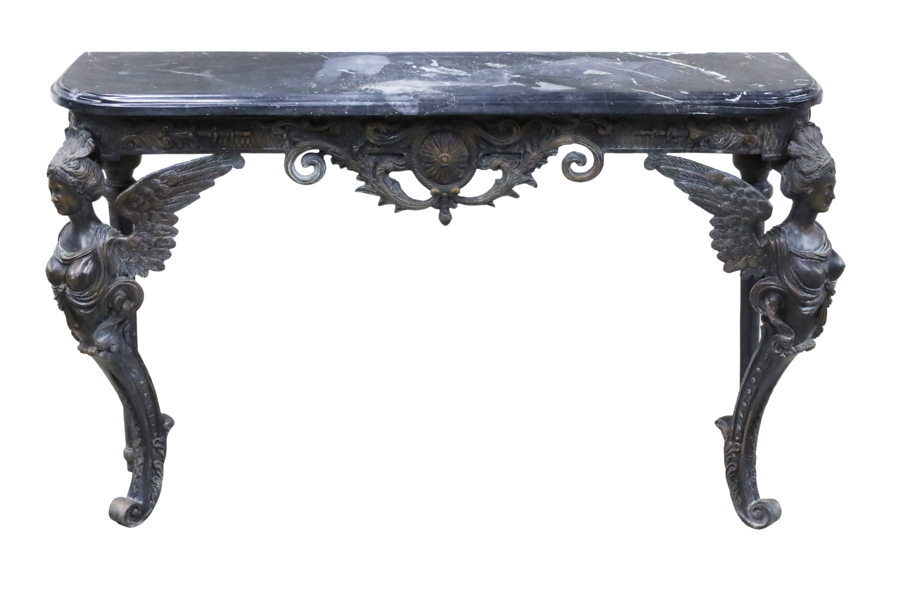 FRENCH M/T BRONZE CONSOLE TABLE