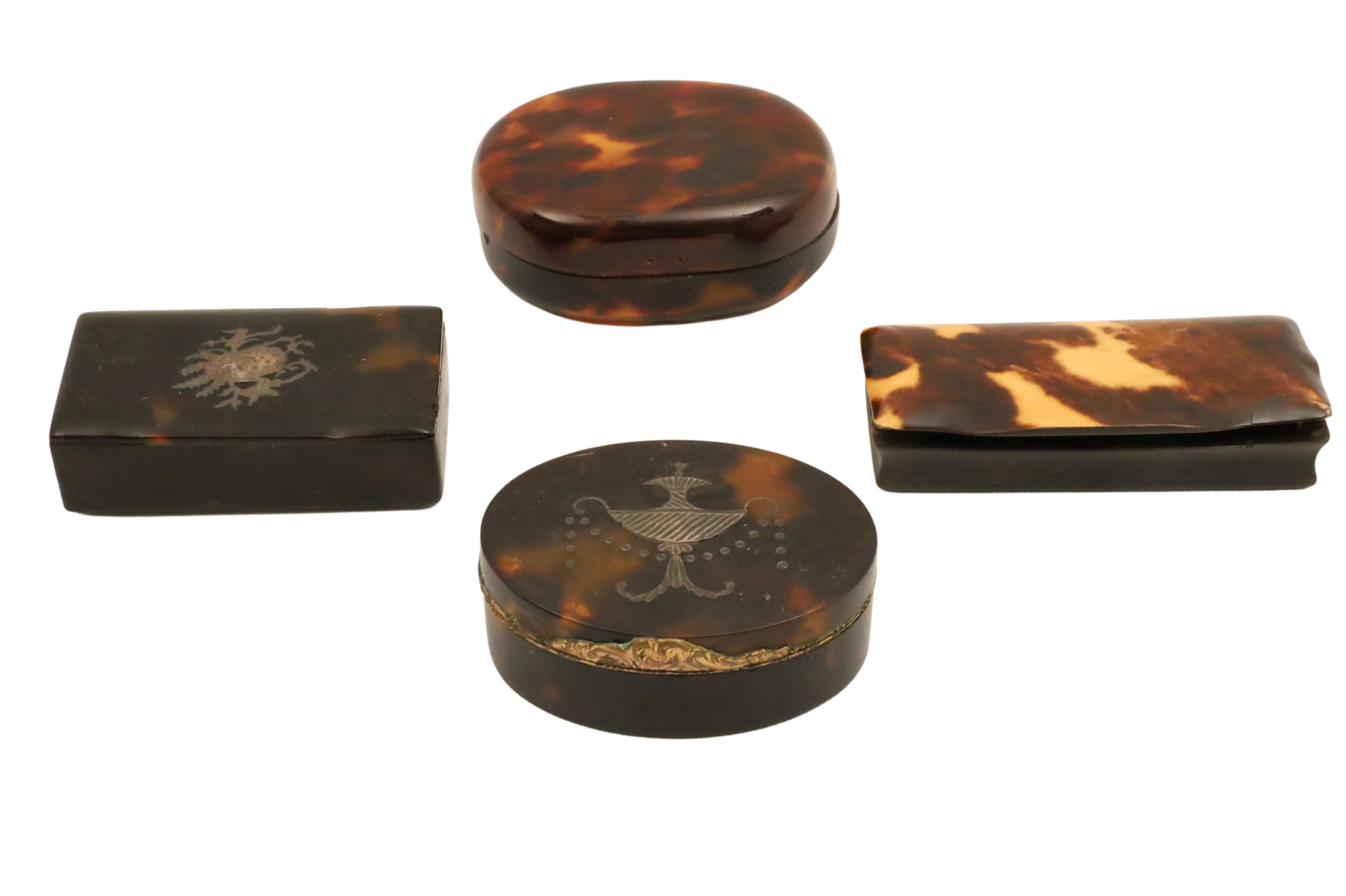 GROUP OF 4 ANTIQUE VICTORIAN TORTOISESHELL