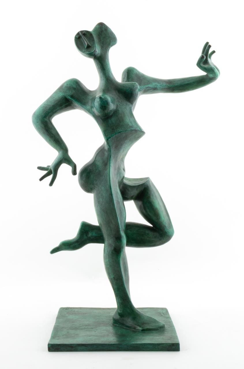 BYRON GALVEZ DANCING FIGURE BRONZE 35ded8