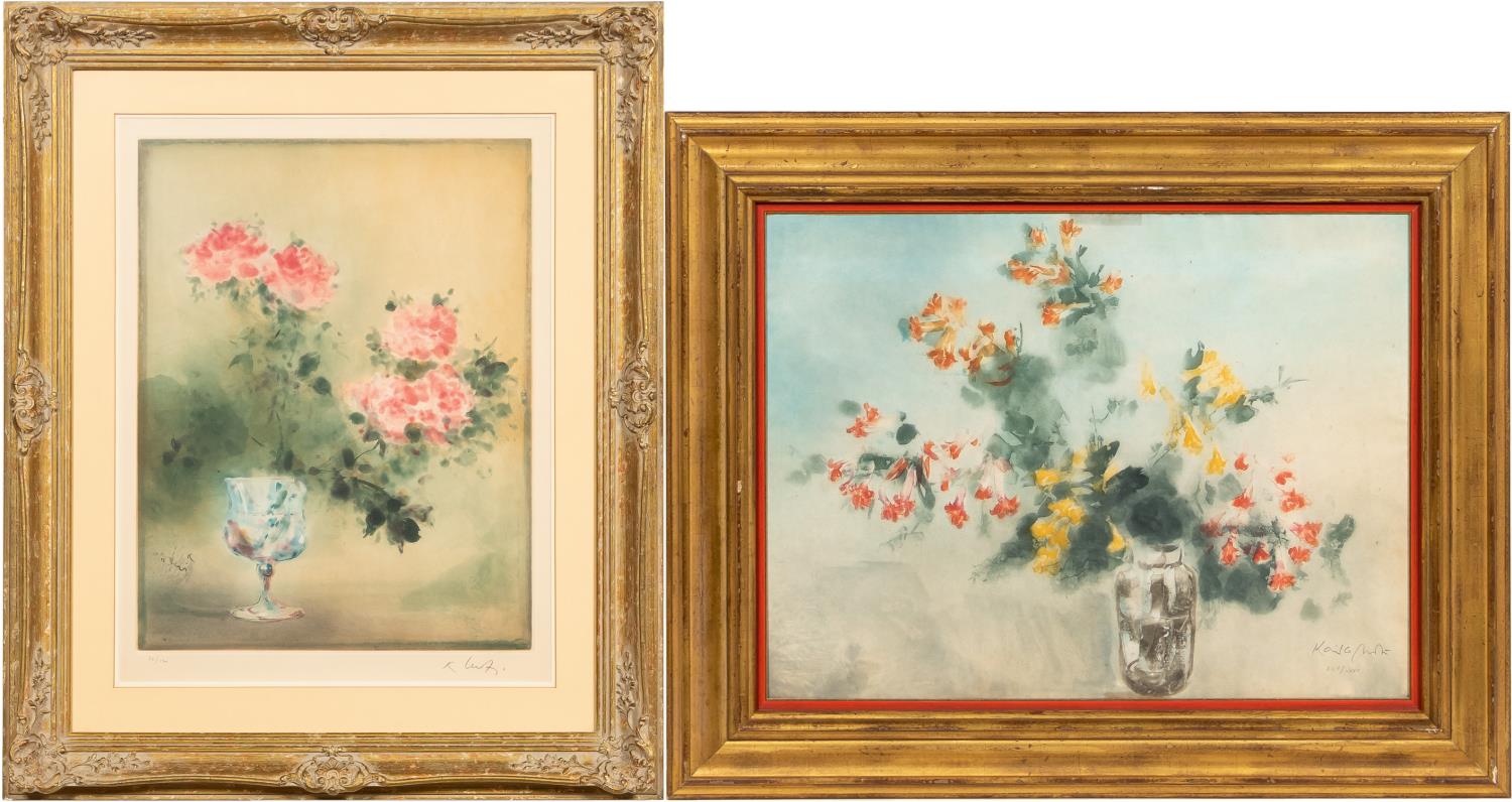 2 KAIKO MOTI FLORAL STILL LIFE