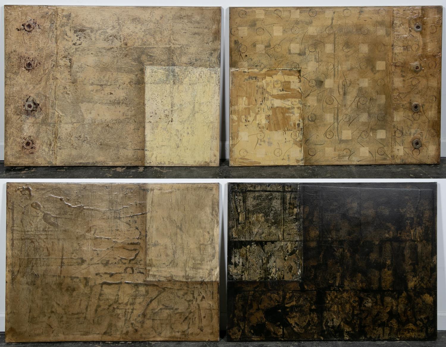 PAUL ECKE, LARGE 4 PANEL ABSTRACT