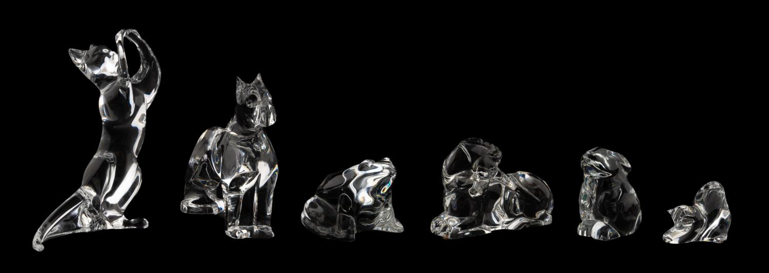SIX BACCARAT CRYSTAL ANIMAL PAPERWEIGHTS 35df49