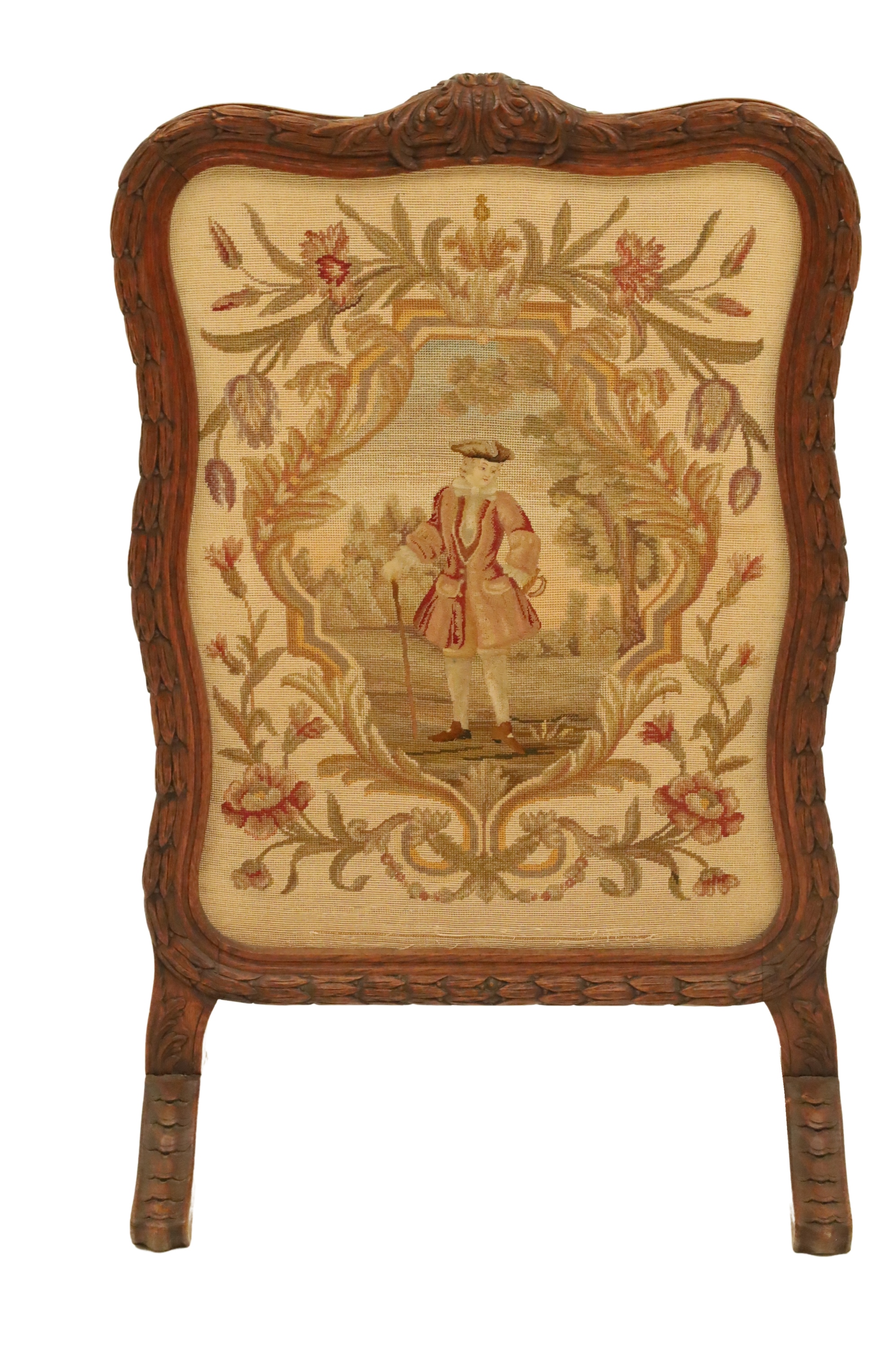 FRENCH PROV NEEDLEPOINT FIRE SCREEN 35df42