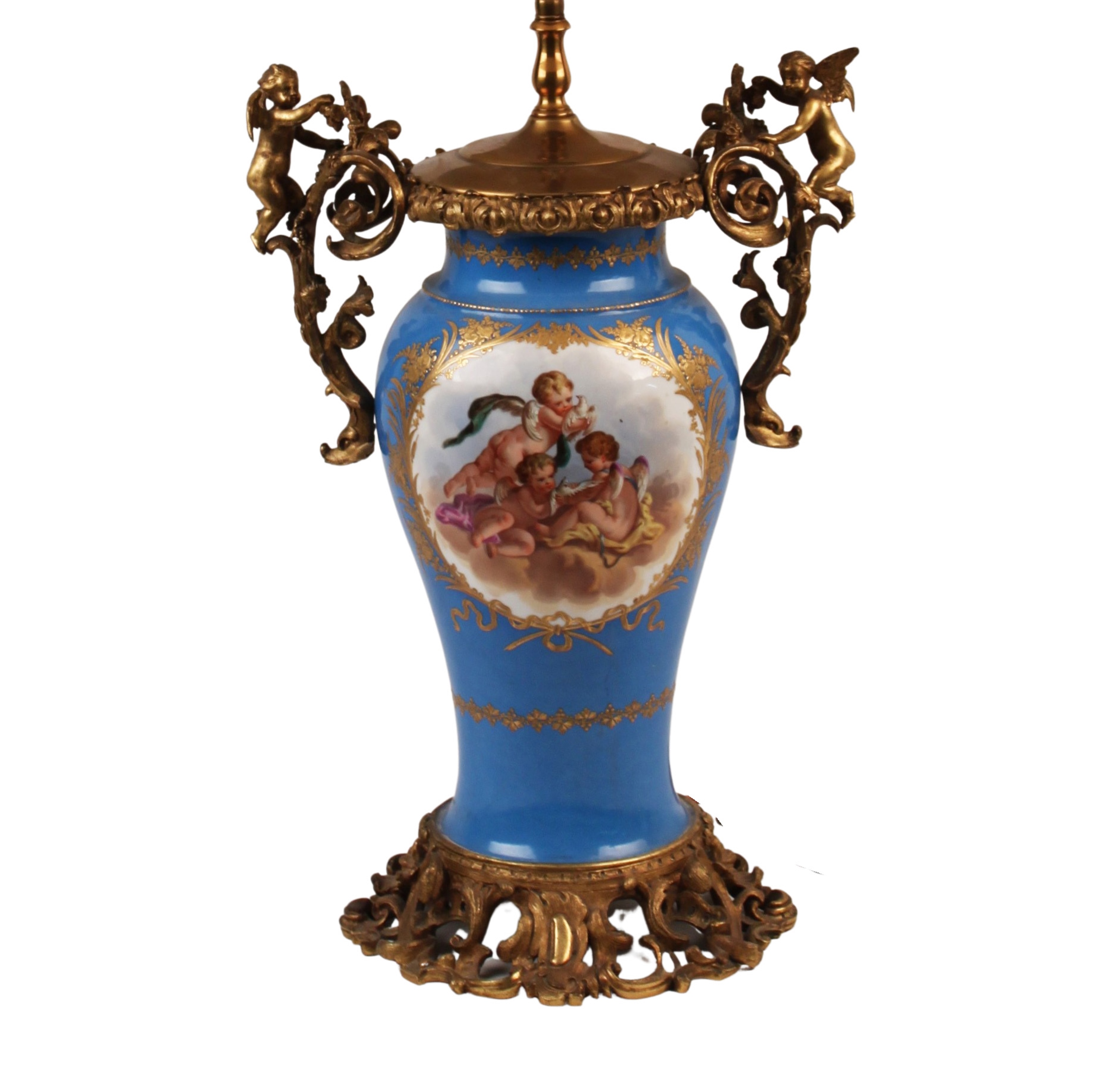 SEVRES BRONZE MTD PORCELAIN VASE 35df92