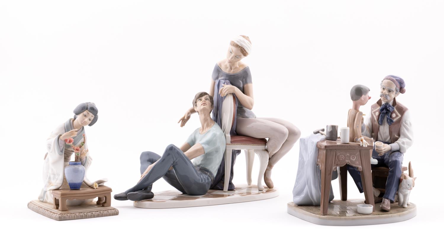 COLLECTION OF THREE LLADRO PORCELAIN