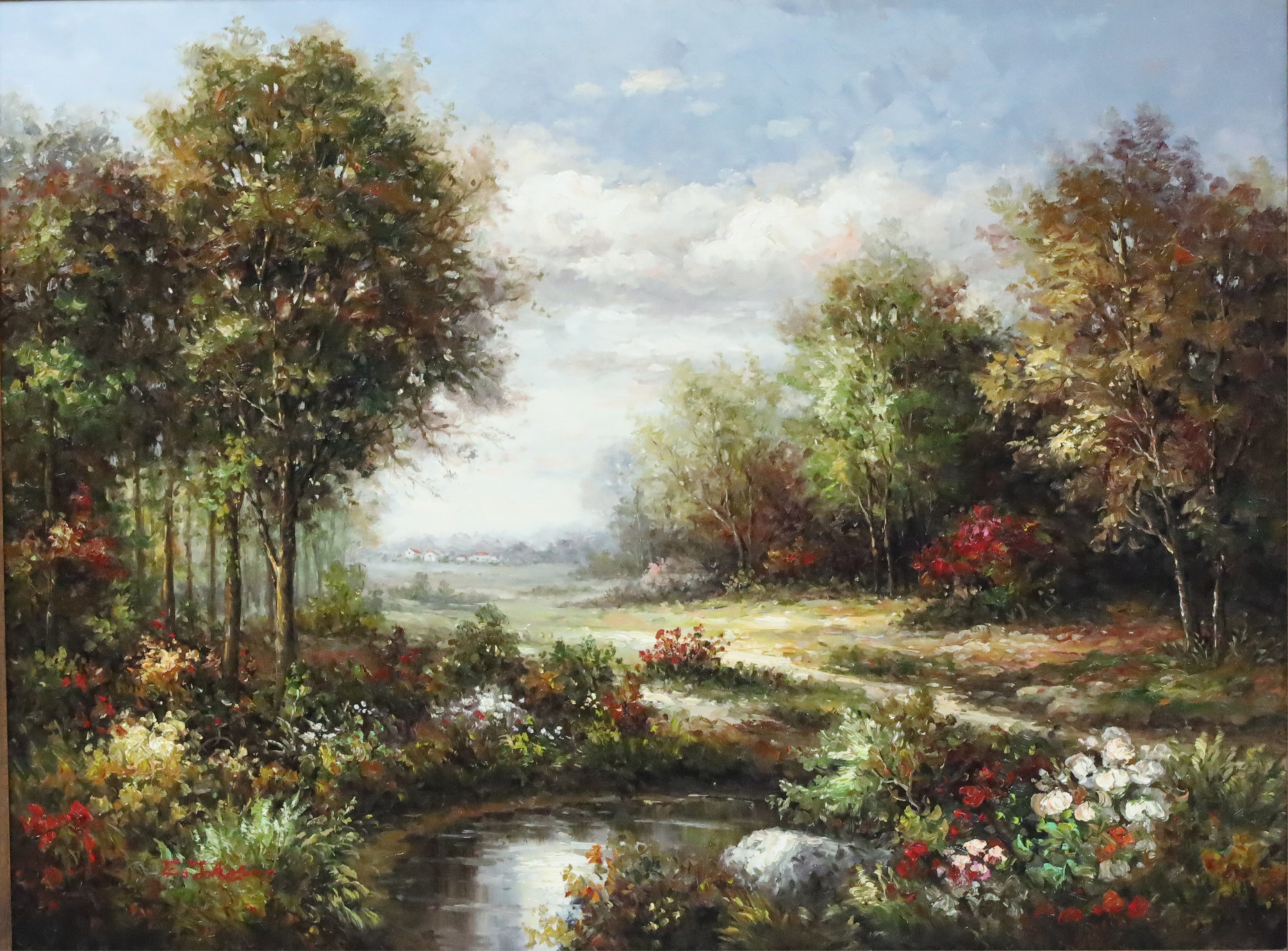 EUROPEAN STYLE FRAMED O C LANDSCAPE 35dfcc