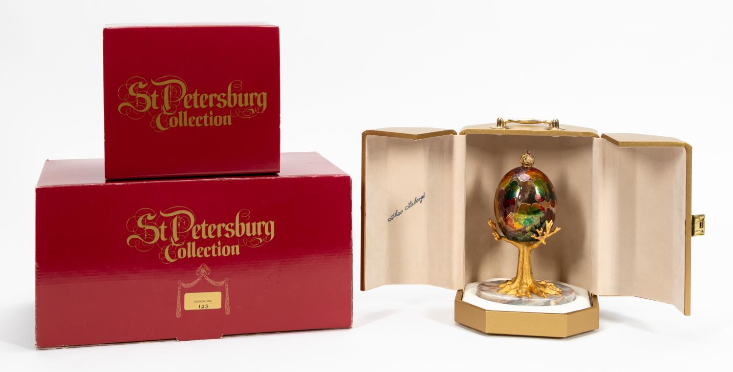 THEO FABERGE THE TROPICAL EGG, WITH