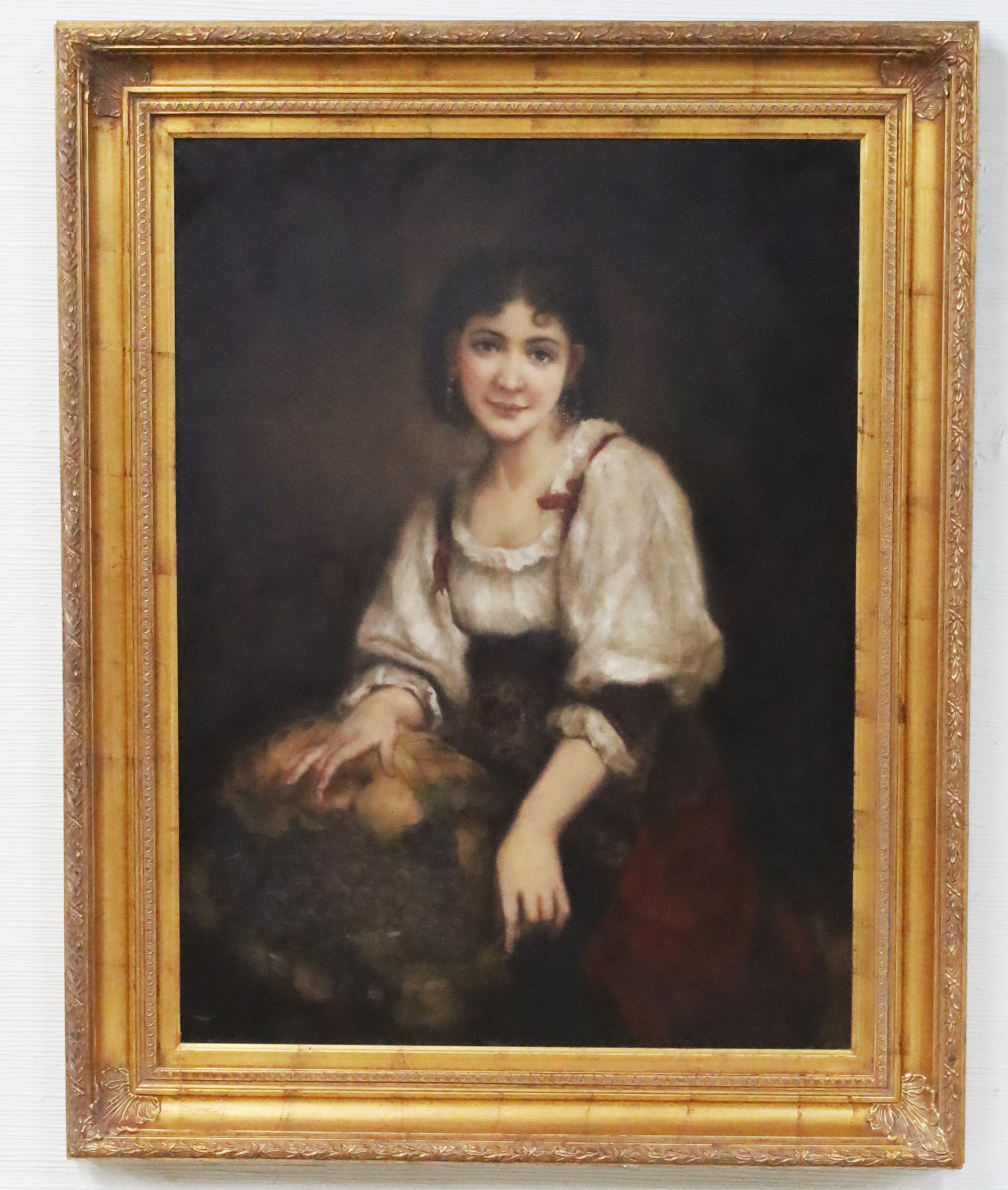 FRAMED O/C PAINTING OF YOUNG GIRL