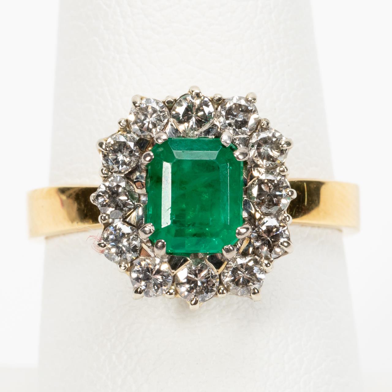18K TWO TONE GOLD EMERALD AND 35dfeb