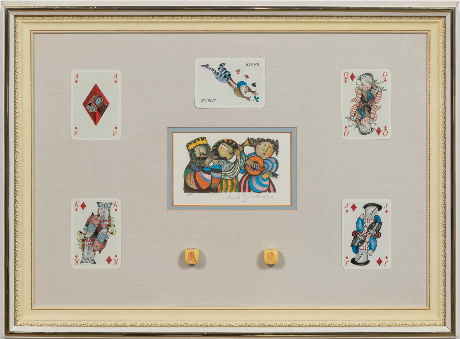 RODO BOULANGER LITHOGRAPH PLAYING 35e00a