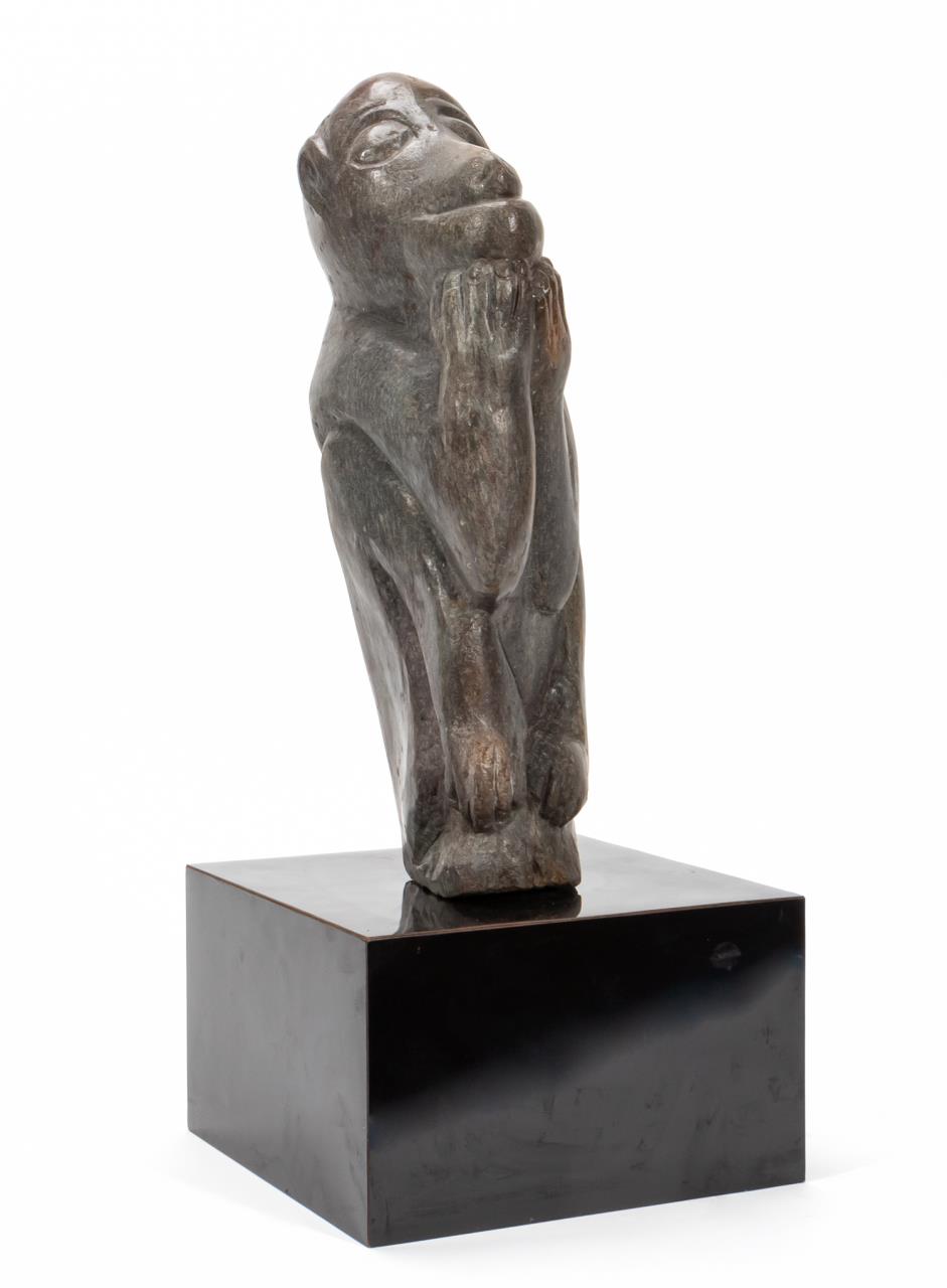 AFRICAN SHONA SCULPTURE ON STAND  35e01c