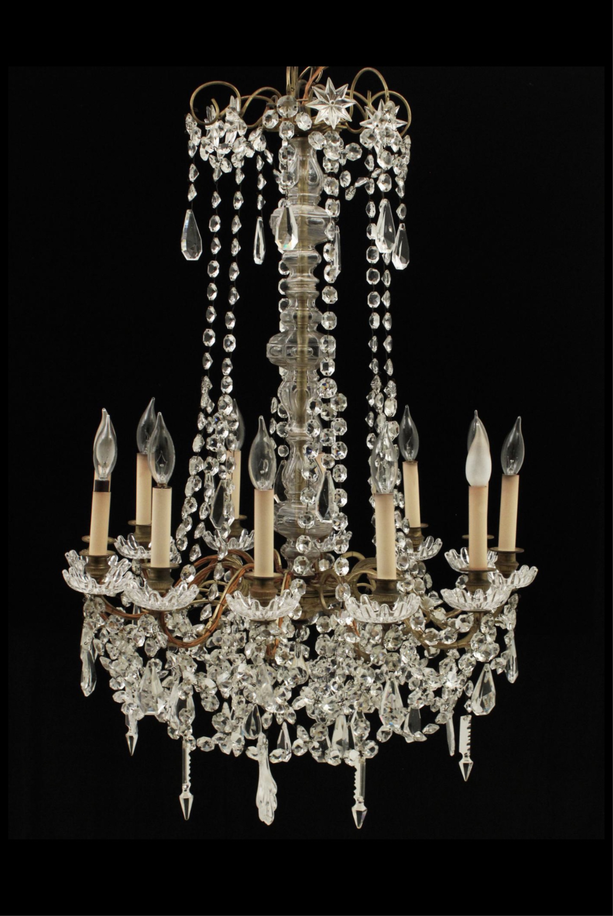 FRENCH CRYSTAL 12 LIGHT CHANDELIER French