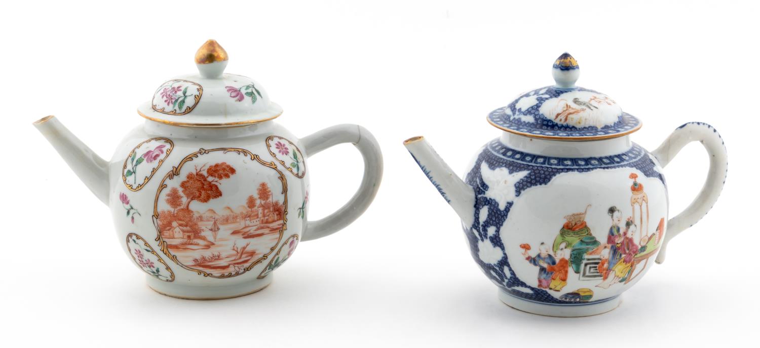 TWO CHINESE EXPORT PORCELAIN LIDDED