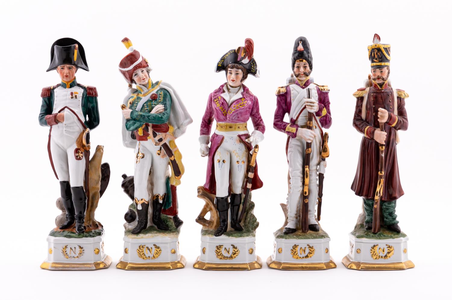 5 CAPODIMONTE NAPOLEONIC PORCELAIN 35e0f7