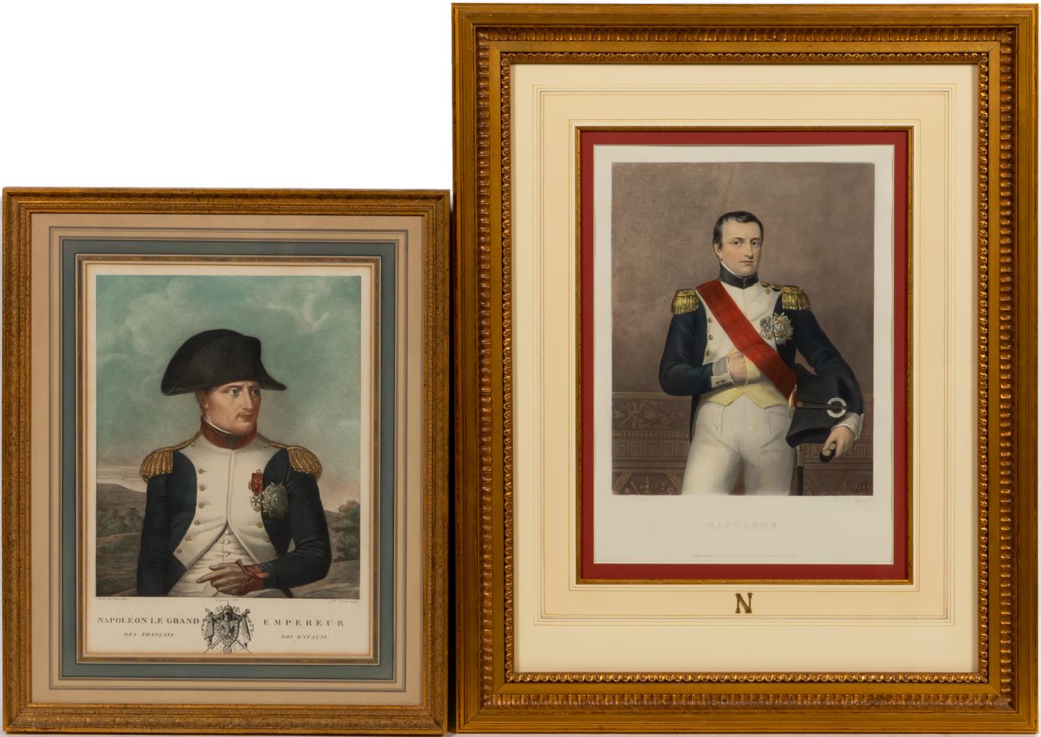 TWO PORTRAIT PRINTS OF NAPOLEON,