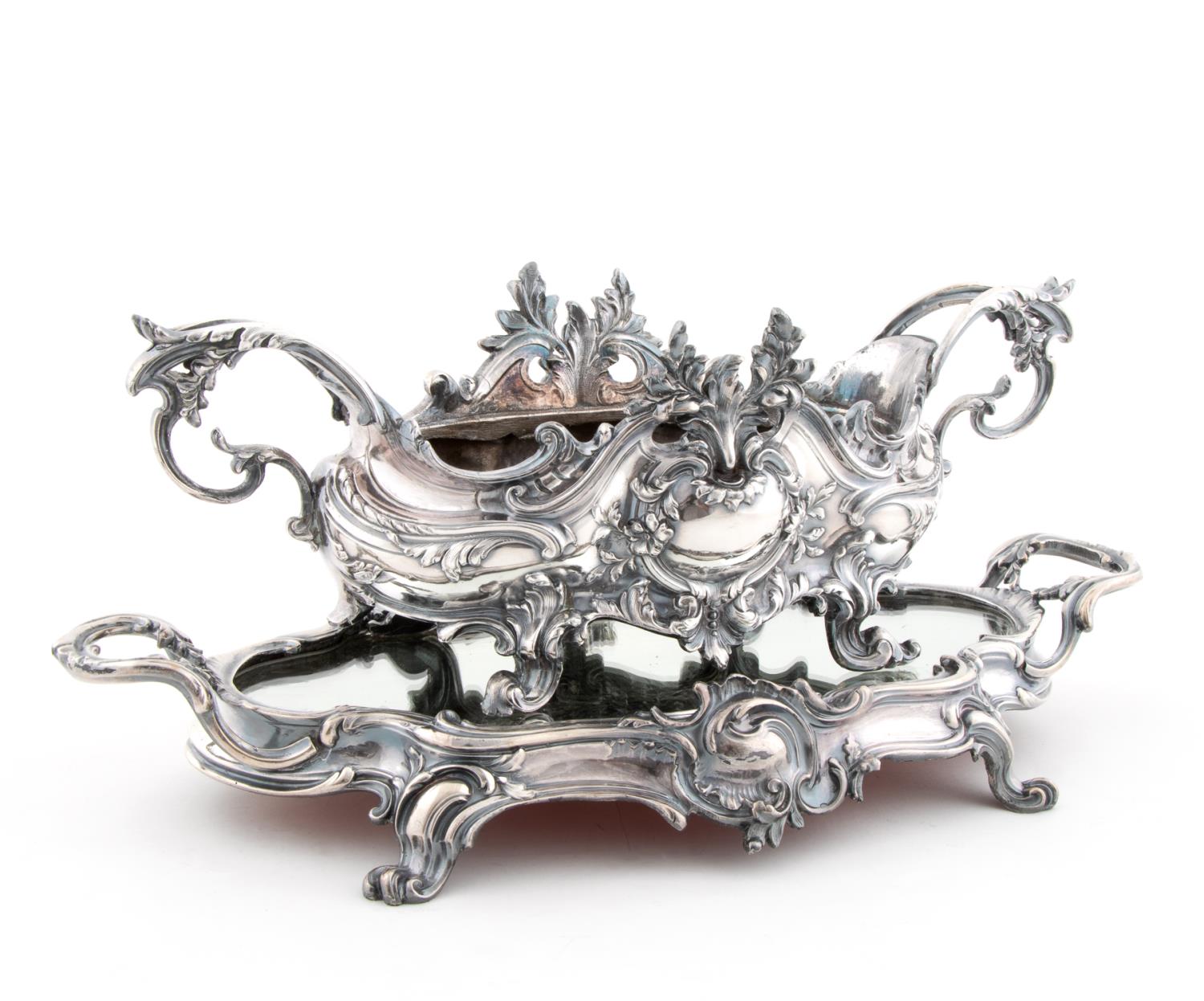 19TH C, FRENCH, SILVERPLATE JARDINERE