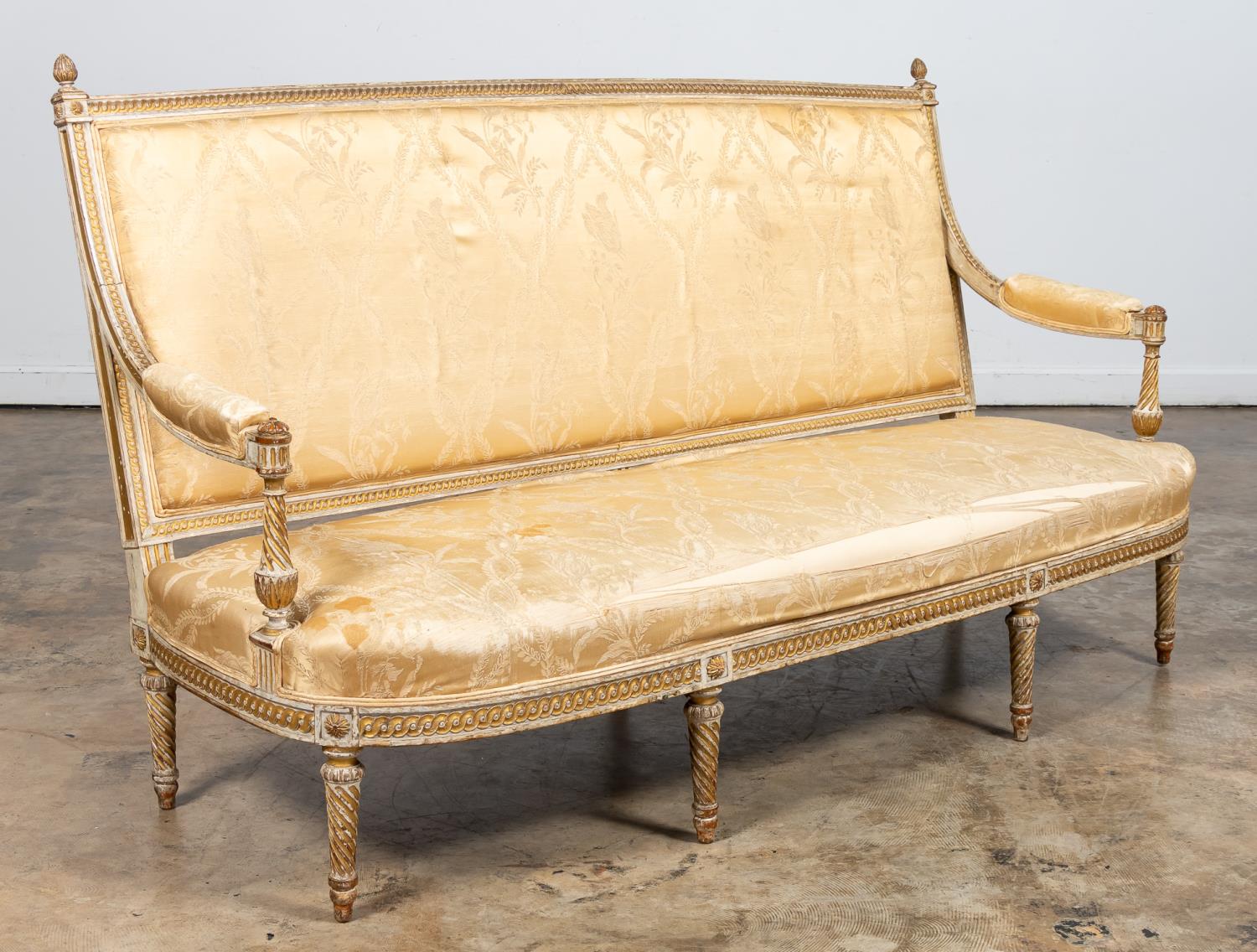 LOUIS XVI STYLE PAINTED & GILT