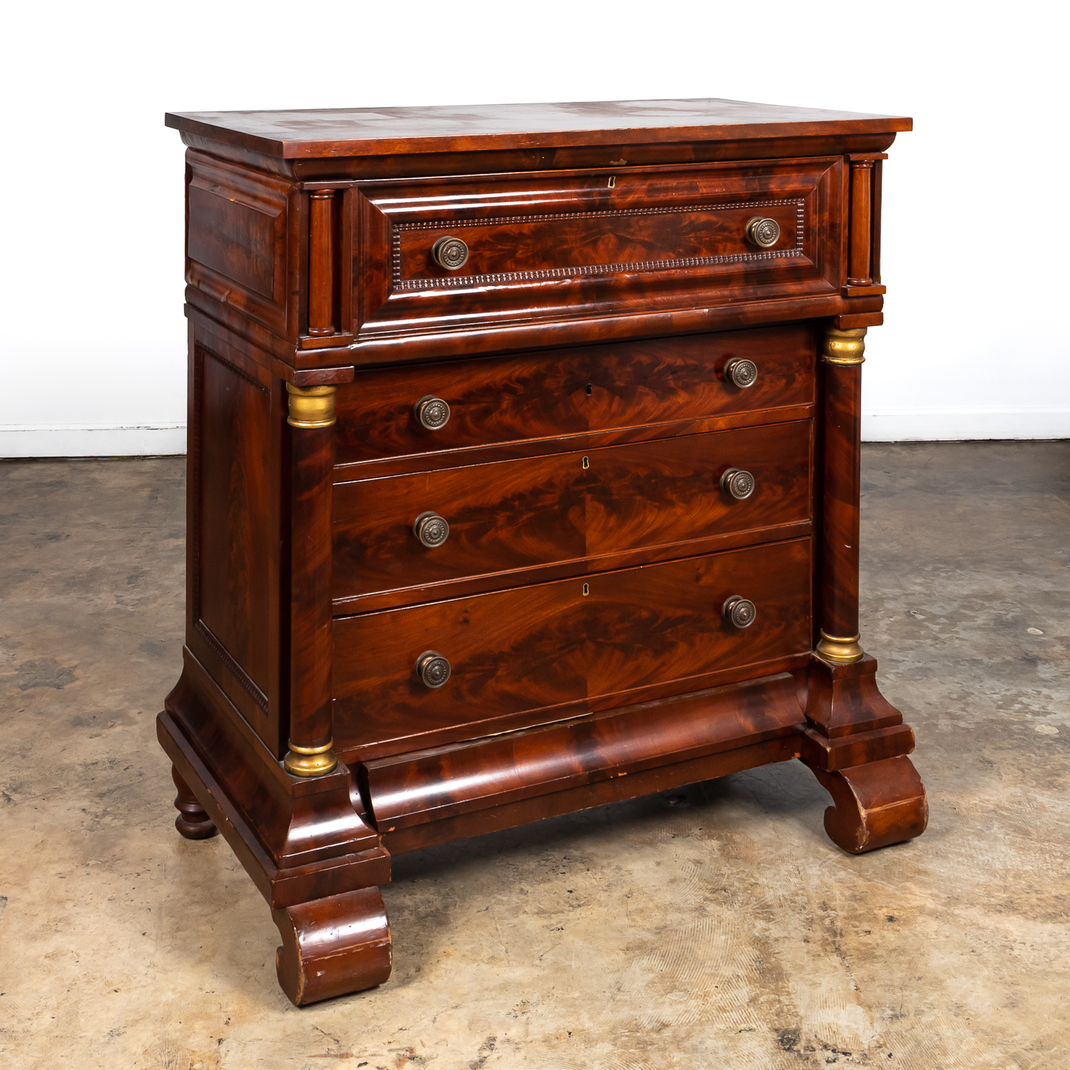 AMERICAN CLASSICAL MAHOGANY 5 DRAWER 35e181