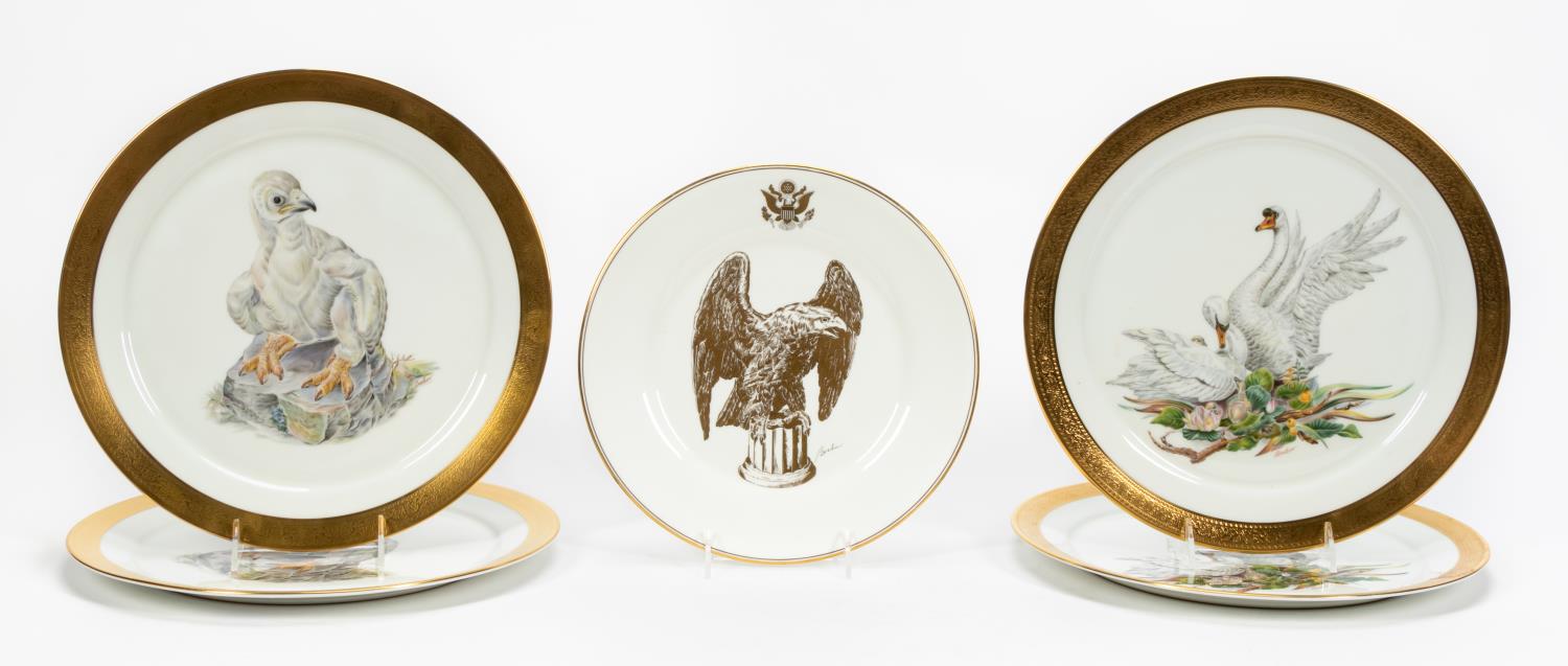 FIVE BOEHM COMMEMORATIVE PORCELAIN