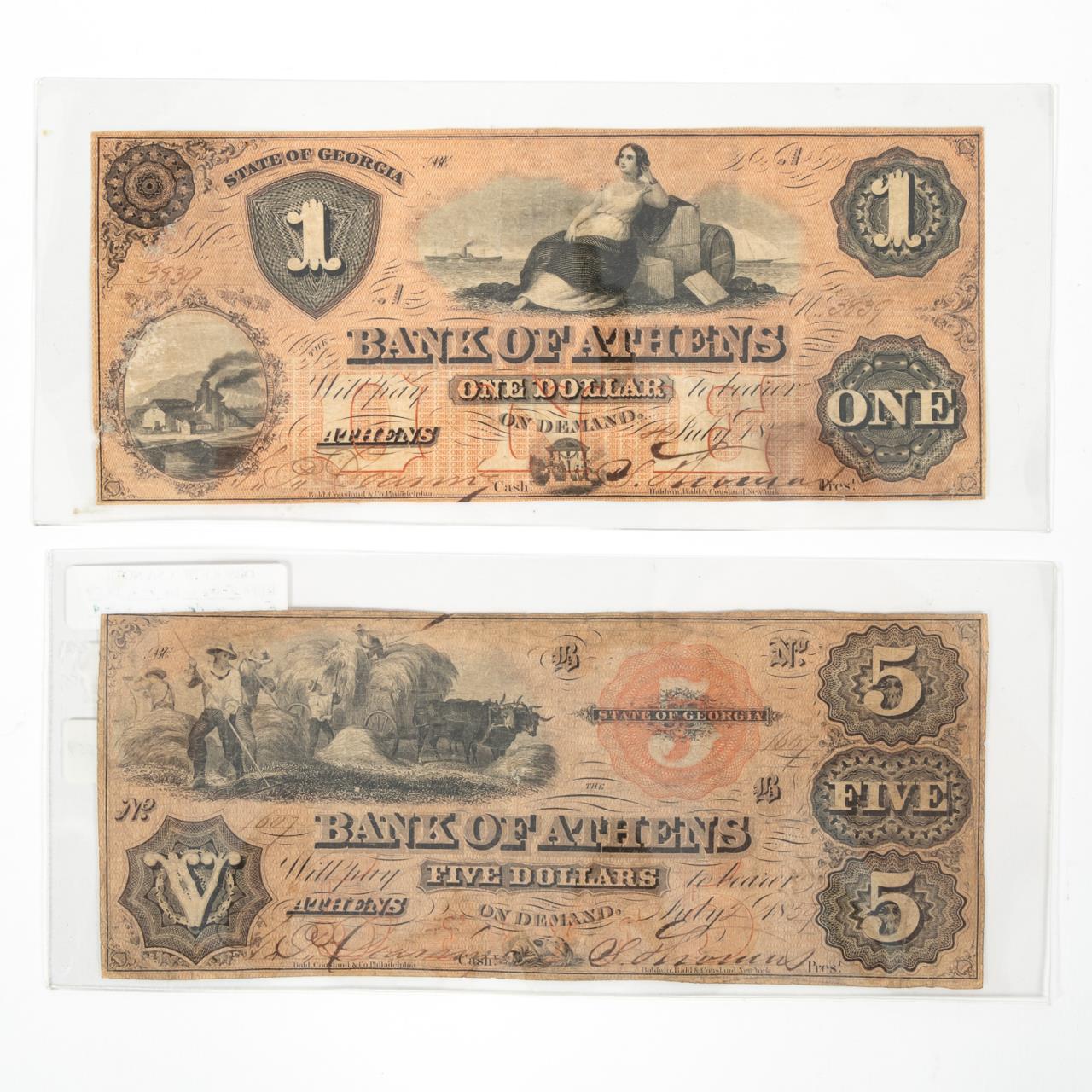 "BANK OF ATHENS" OBSOLETE NOTES,