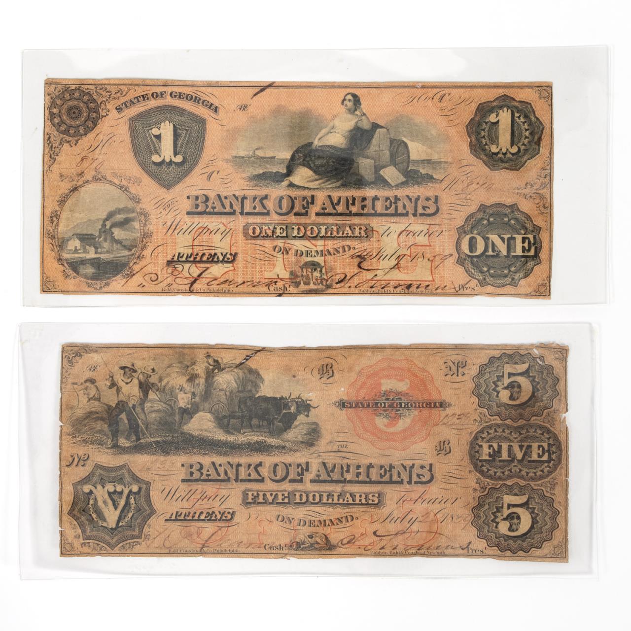  BANK OF ATHENS OBSOLETE NOTES  35e1f1