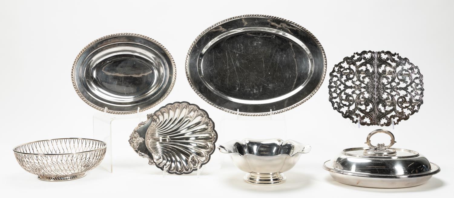 COLLECTION OF SEVEN SILVERPLATE