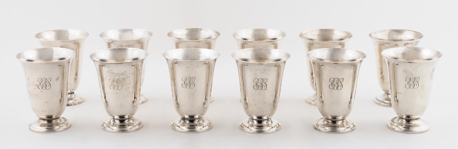 SET OF TWELVE MANCHESTER STERLING CORDIAL