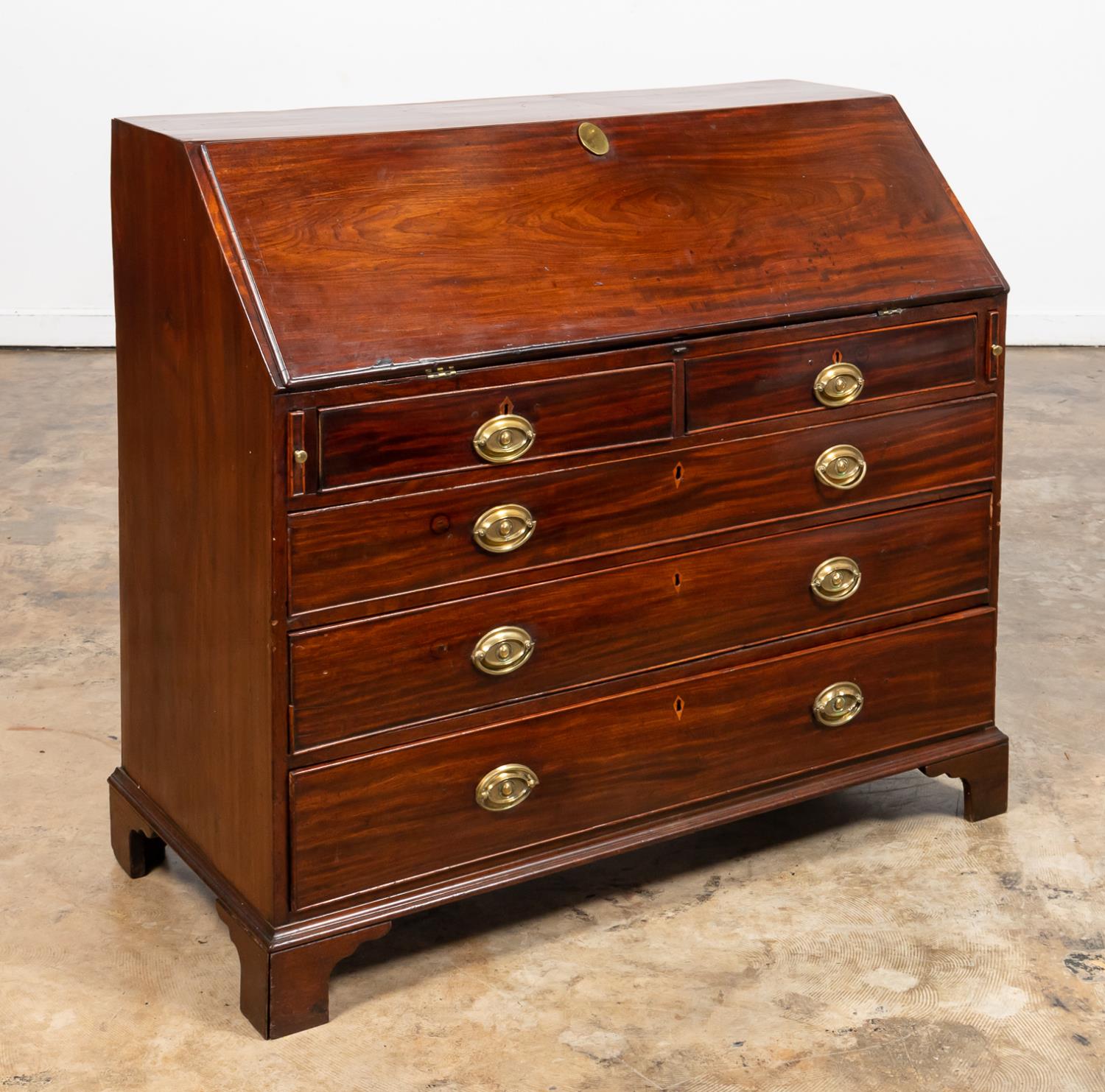 19TH C ENGLISH MAHOGANY FALL FRONT 35e288