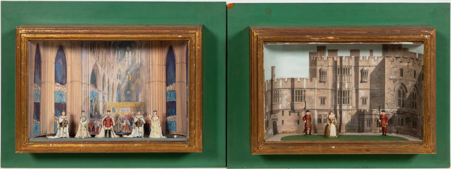 TWO ENGLISH ROYAL SCENE SHADOWBOXES  35e297