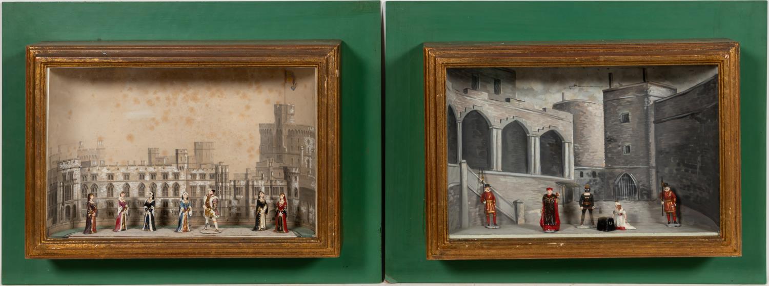 TWO ENGLISH ROYAL SCENE SHADOWBOXES  35e298