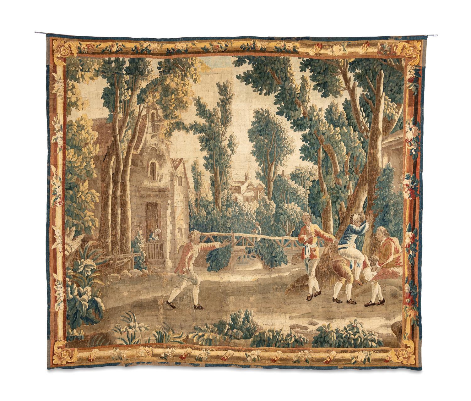 18TH C FLEMISH VERDUE TAPESTRY  35e2f2