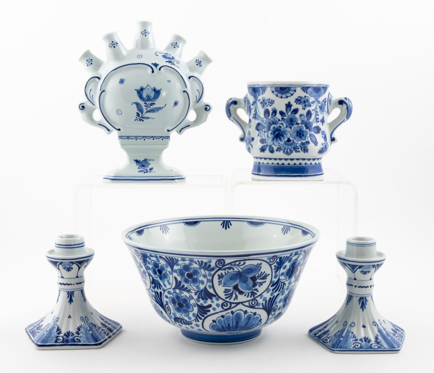 5PC ROYAL DELFT PIECE BLUE WHITE 35e2ec