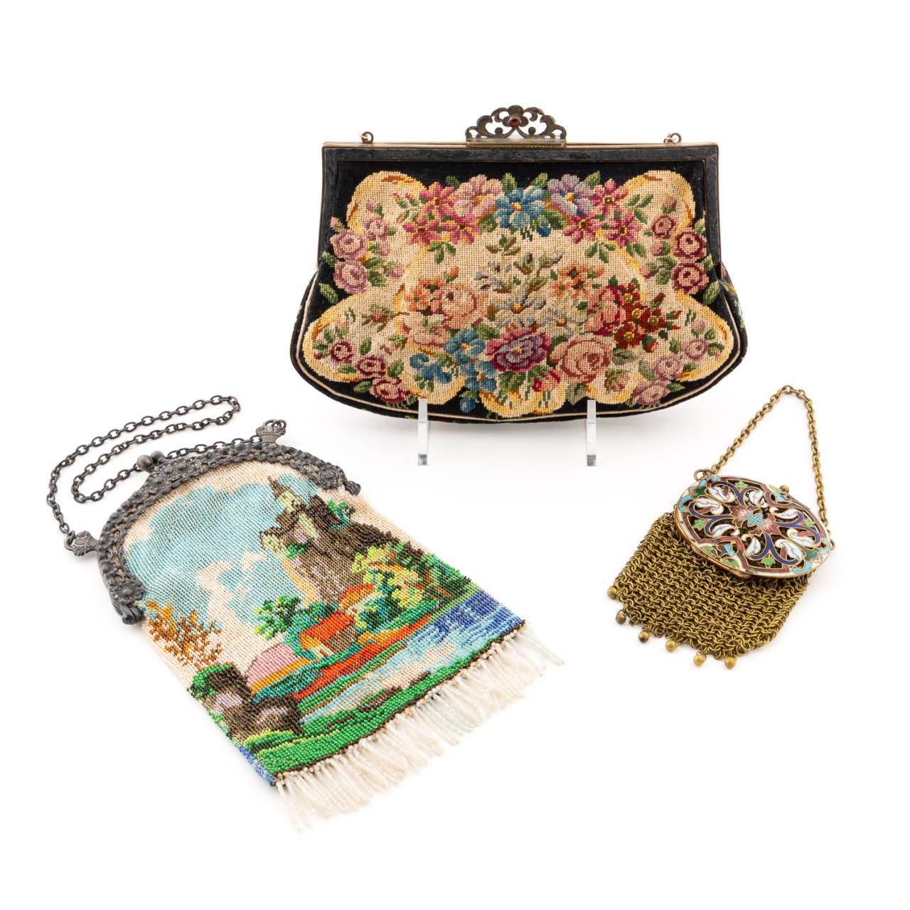 THREE EVENING PURSES INCLUDING MICRO