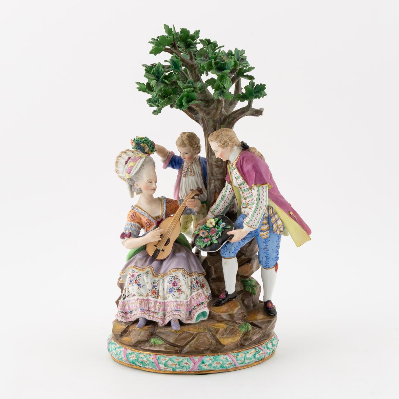 19TH CENTURY, MEISSEN FIGURAL TREE